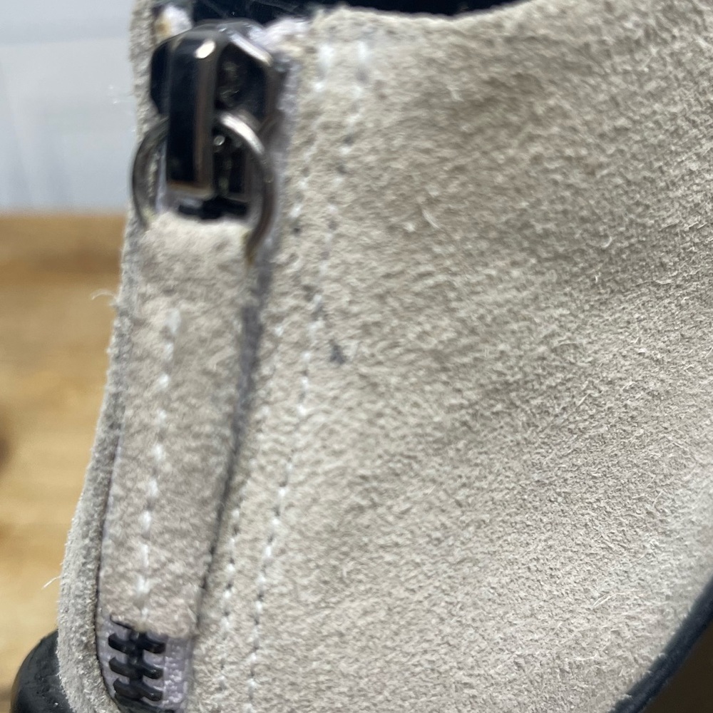 Tibi Black and Cream Two-Tone Open-Toe Ankle Booties - Picture 6 of 15